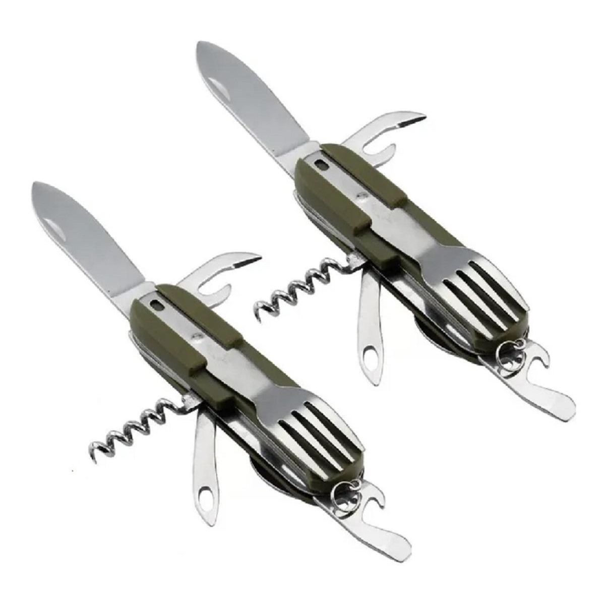 GENERICO - Set de Cuchillos y Utensilios para Camping y Trekking