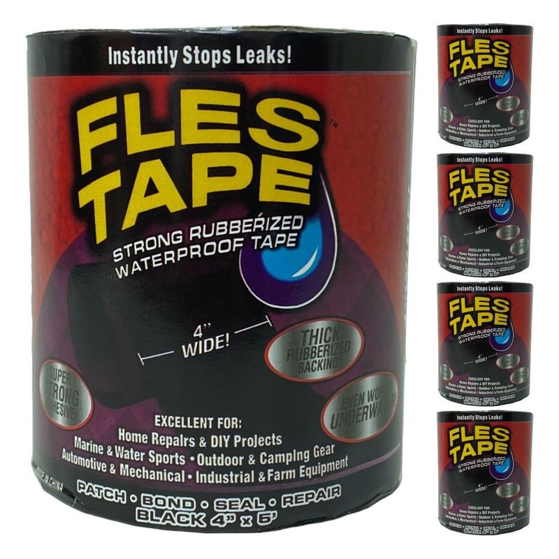 GENERICO - Cinta Adhesiva Impermeable Fles Tape 15m x 4 Pulgadas.