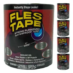 GENERICO - Cinta Adhesiva Impermeable Fles Tape 15m x 4 Pulgadas.