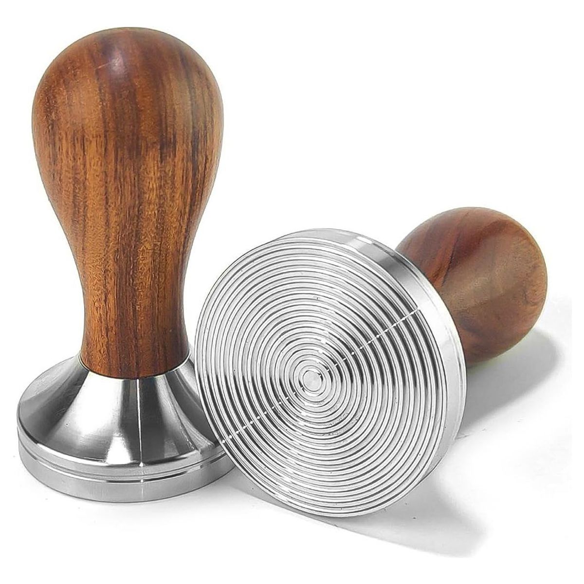 GENERICO - Tamper de Café de Madera con Base de Acero Inoxidable 58 cm
