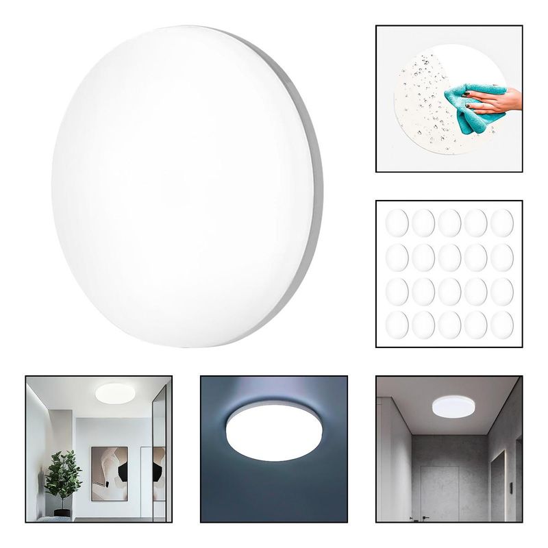 GENERICO - Pack de 20 Focos Plafón LED 18W Luz Fría Redonda
