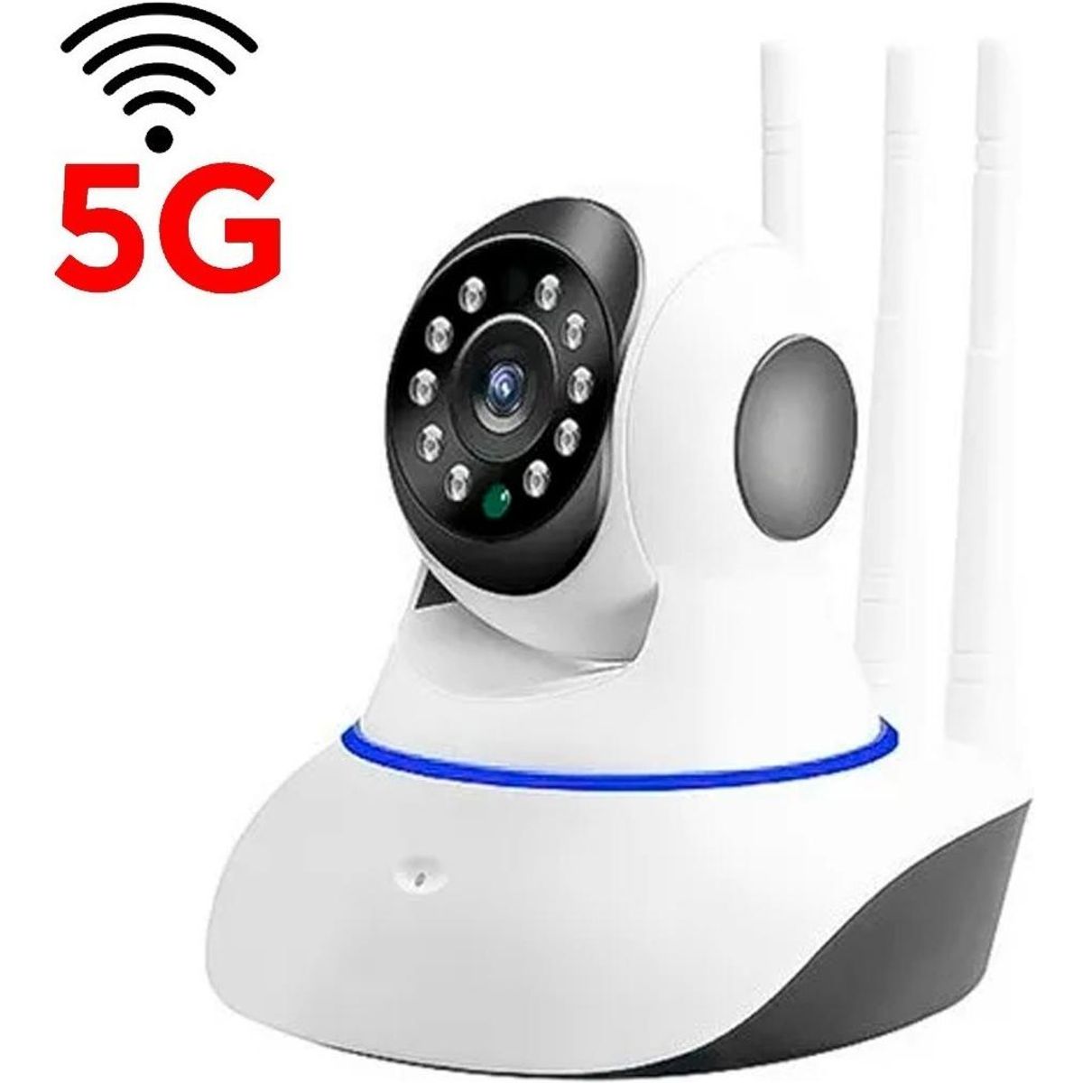 GENERICO - Cámara de Seguridad WiFi 360° con Micrófono y Parlante