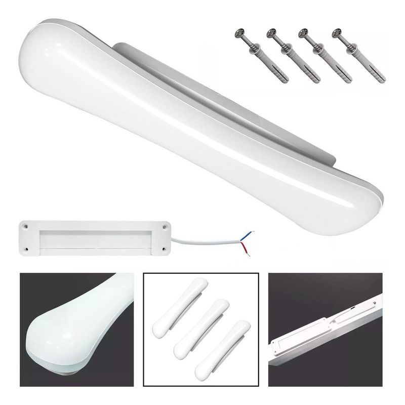 GENERICO - Pack de 3 Tubos LED Foco Frío 15W para Techo 30cm