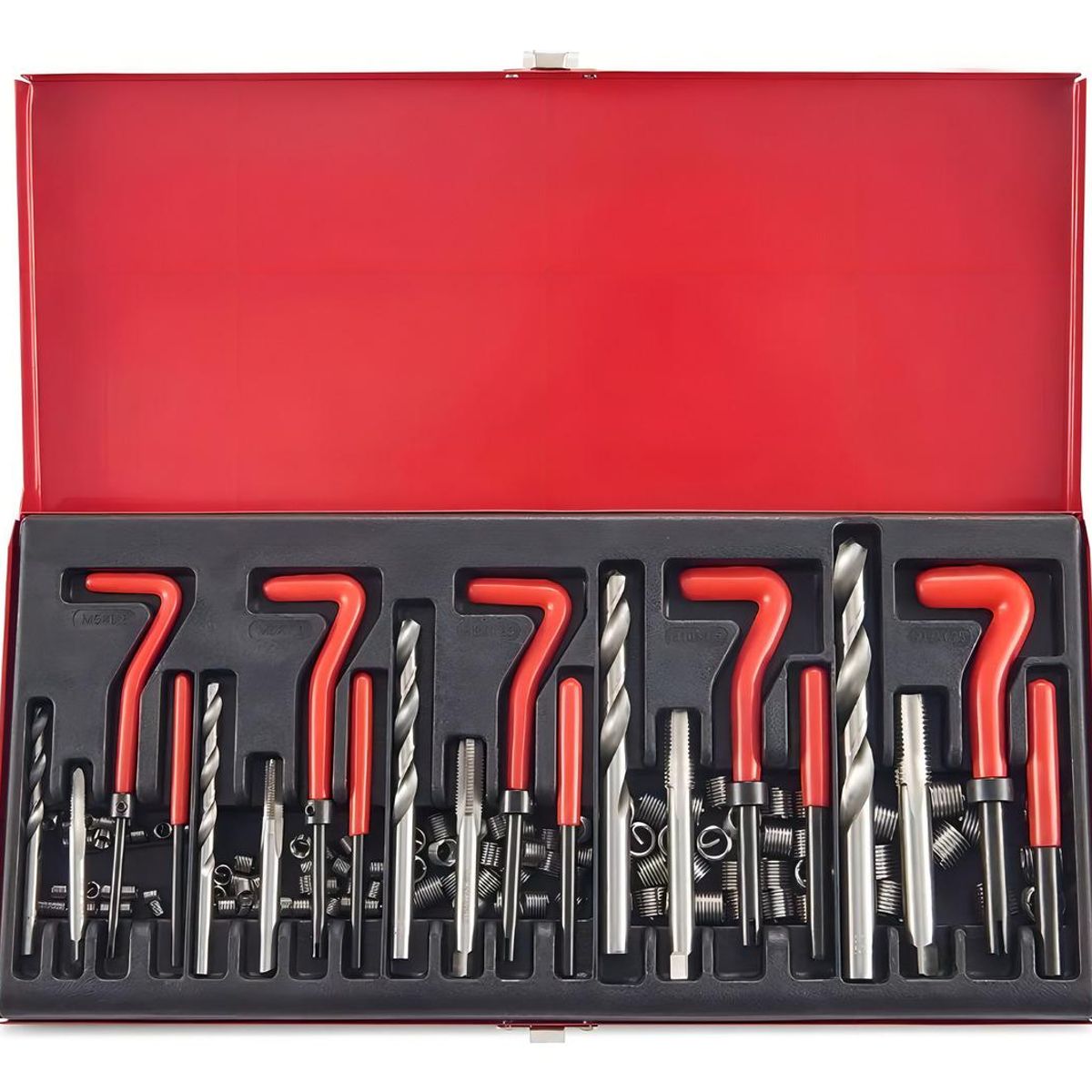 GENERICO - Kit Completo de Reparación de Roscas 131 Piezas para Metales