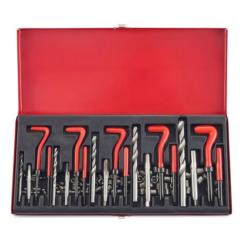 GENERICO - Kit Completo de Reparación de Roscas 131 Piezas para Metales