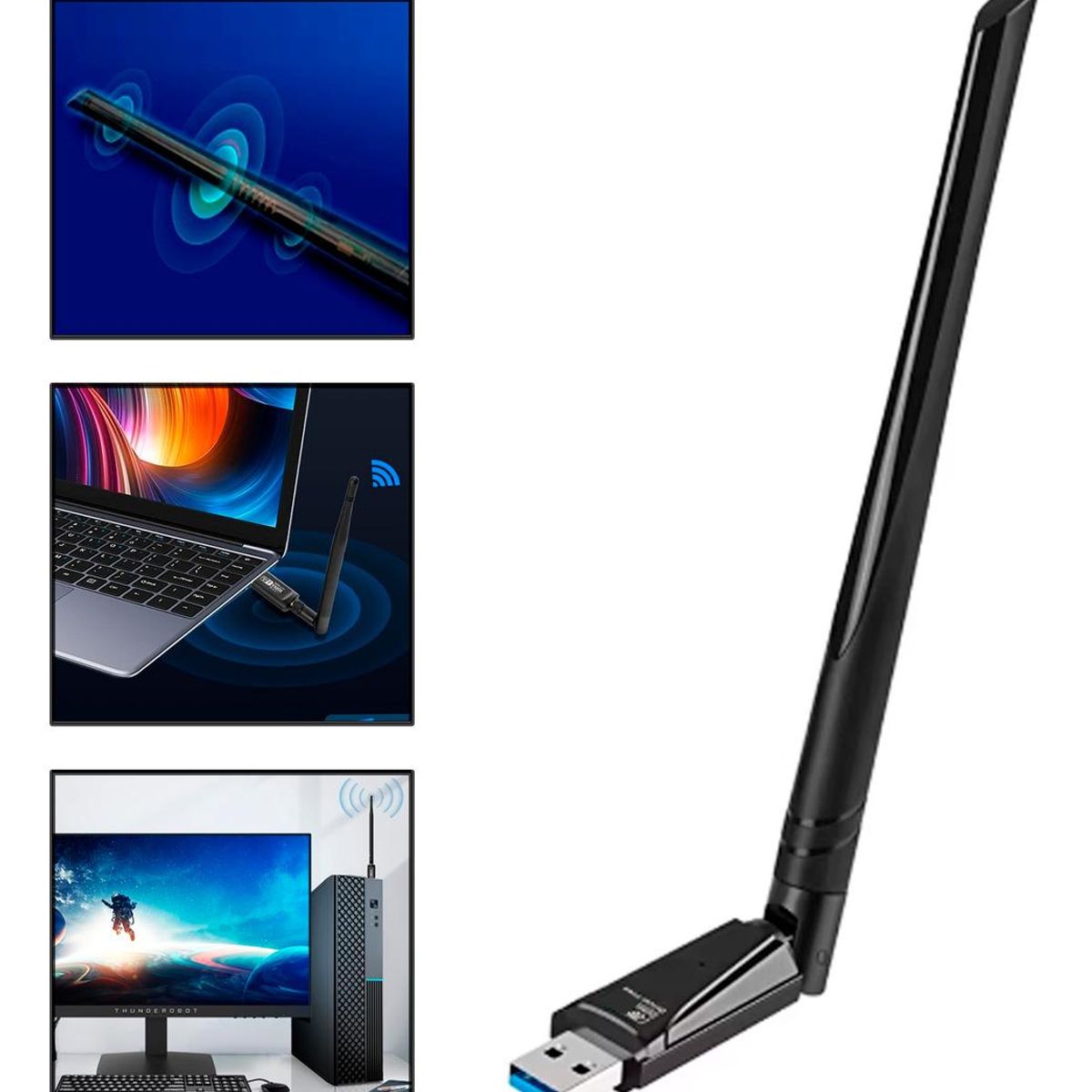 GENERICO - Adaptador Wifi USB Dual Band 5G 900Mbps de Alta Velocidad