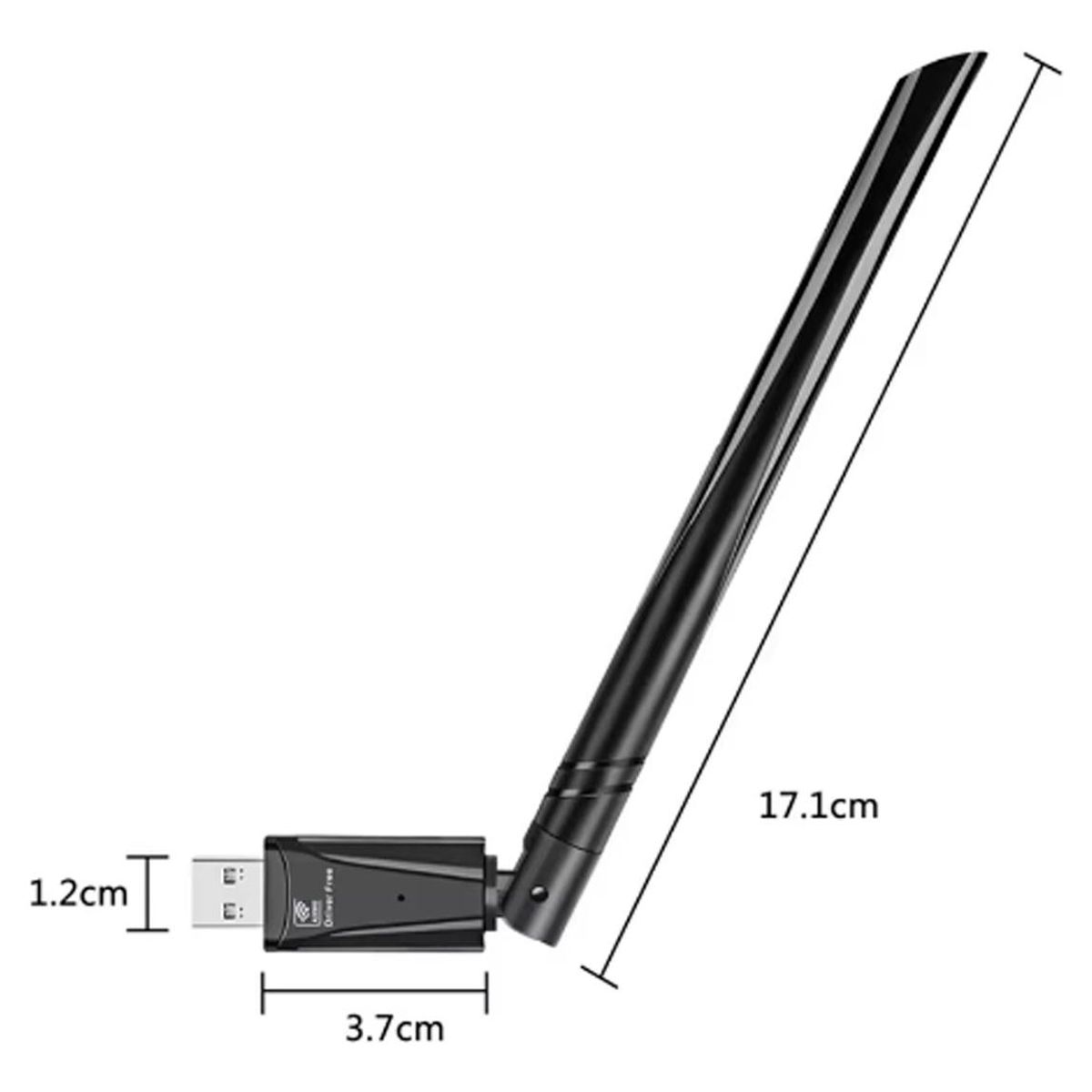 GENERICO - Adaptador Wifi USB Dual Band 5G 900Mbps de Alta Velocidad