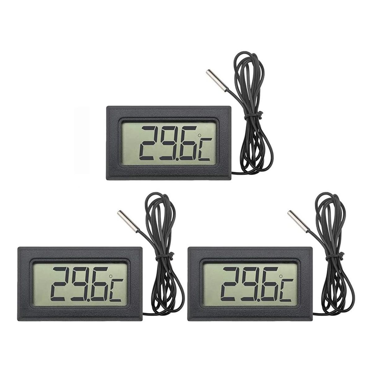 GENERICO - Termómetro Digital LCD Sonda NTC -50°C a +110°C 1m