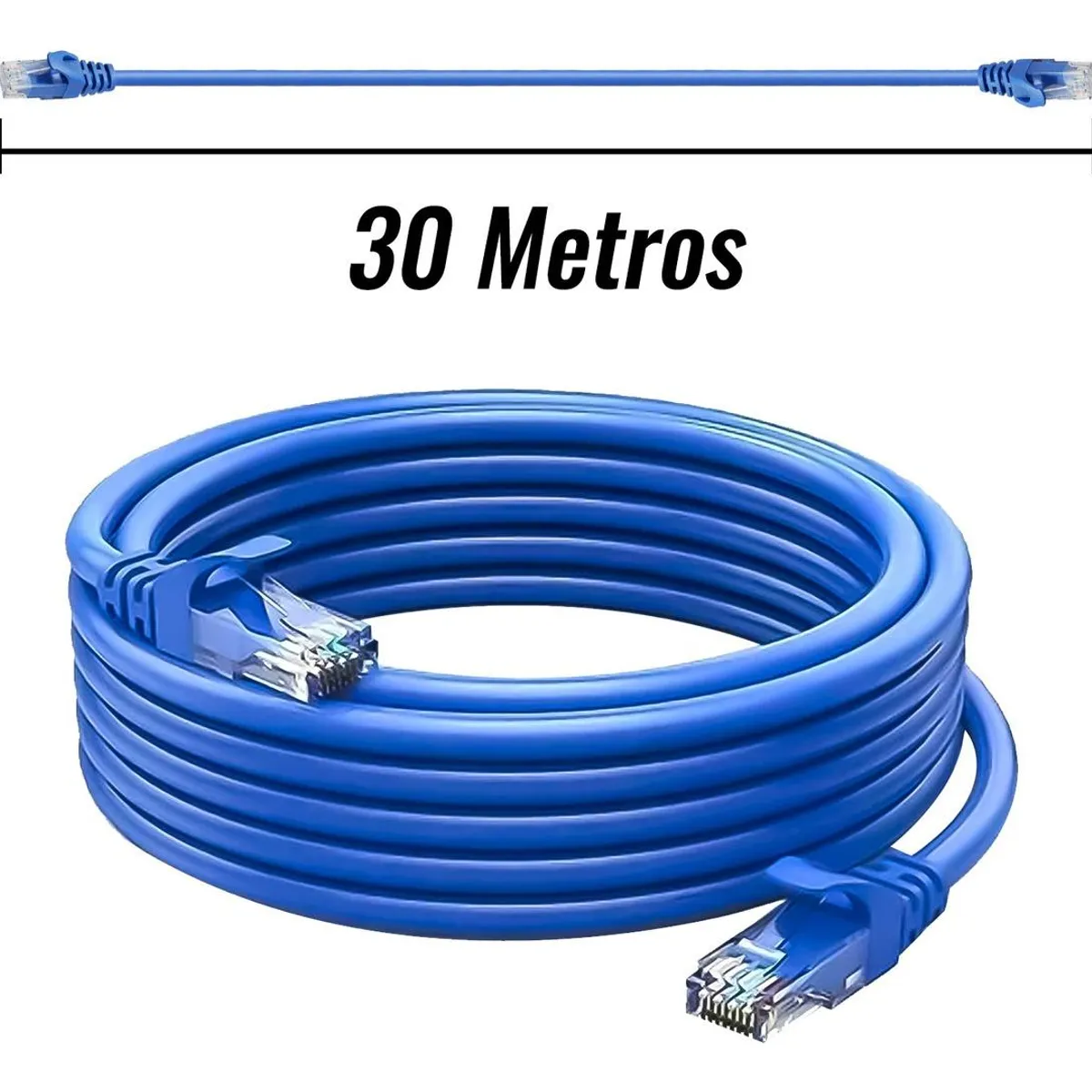 GENERICO - Cable de Red Cat6 UTP 30 Metros para Alta Transferencia de Datos