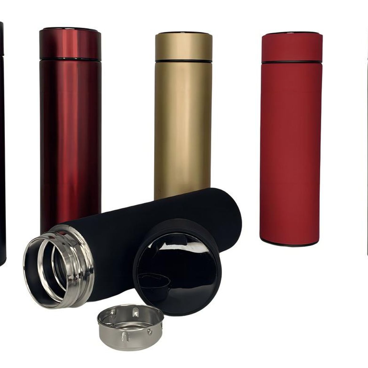 GENERICO - Termo Inteligente con Pantalla Digital - 500 mL - Rojo Mate