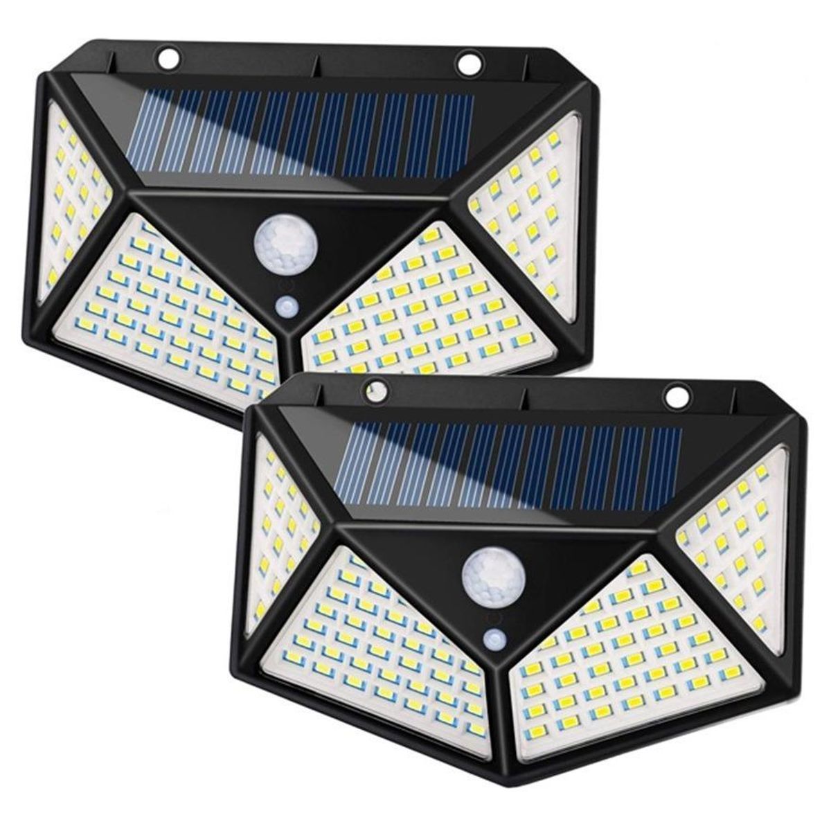 GENERICO - Aplique LED Solar Cuadrado para Exterior Color Negro