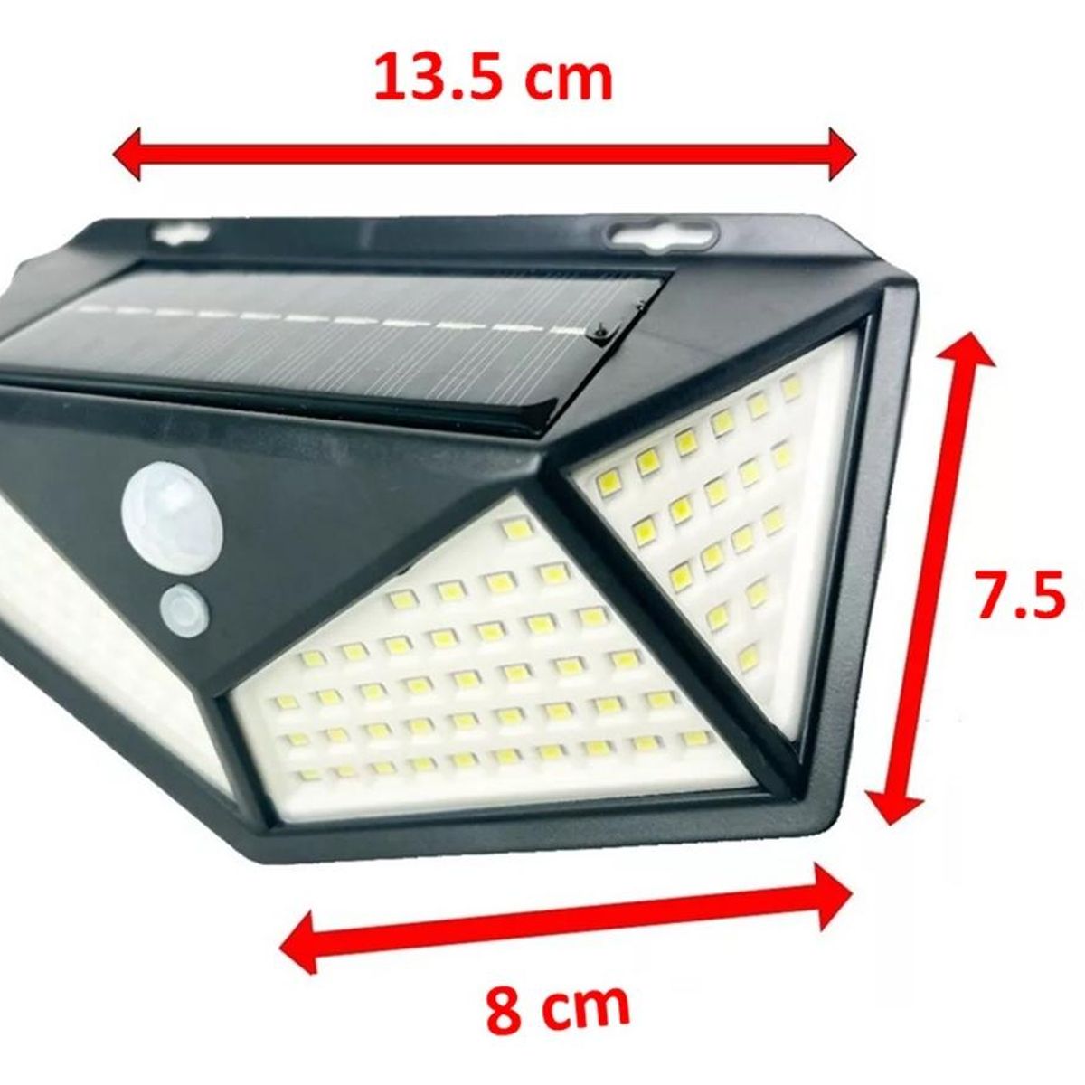 GENERICO - Aplique LED Solar Cuadrado para Exterior Color Negro