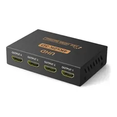 GENERICO - Splitter HDMI 1x4 4K UHD para Conectar 4 Pantallas