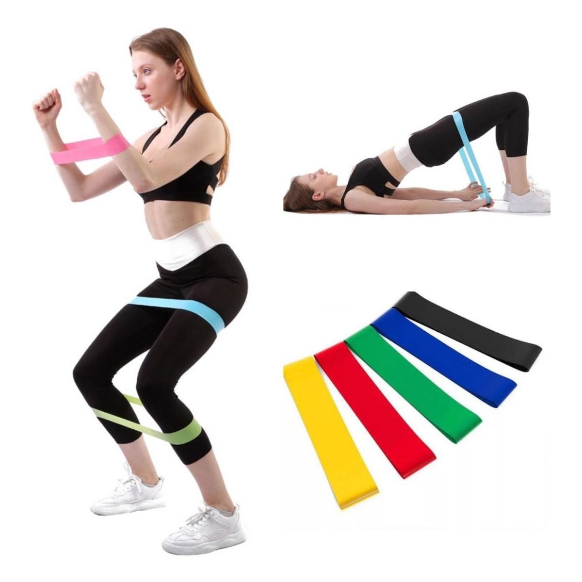 GENERICO - Set de Bandas Elásticas de Resistencia para Entrenamiento