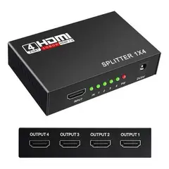 GENERICO - Multiplicador HDMI 1 Entrada a 4 Salidas 1080p Adaptador