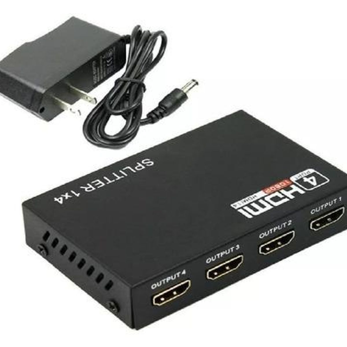 GENERICO - Multiplicador HDMI 1 Entrada a 4 Salidas 1080p Adaptador