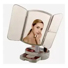 GENERICO - Espejo de Maquillaje LED Ajustable con Alta Definición USB