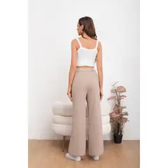 MPROPIA - Pantalón Calza Flare Invierno Mujer Forro Frisado Acanalada 7131
