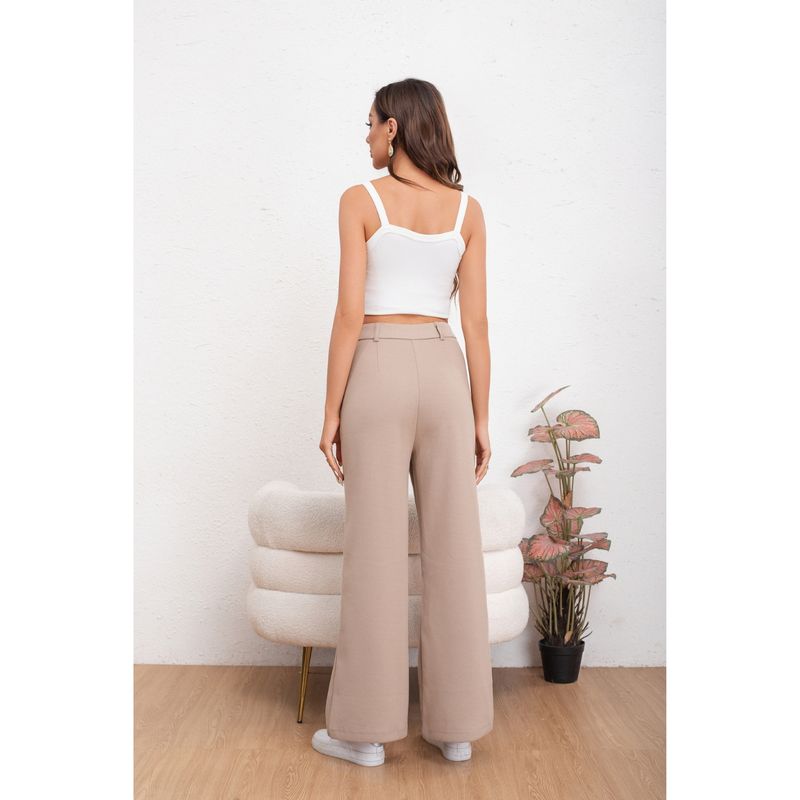 MPROPIA - Pantalón Calza Flare Invierno Mujer Forro Frisado Acanalada 7131