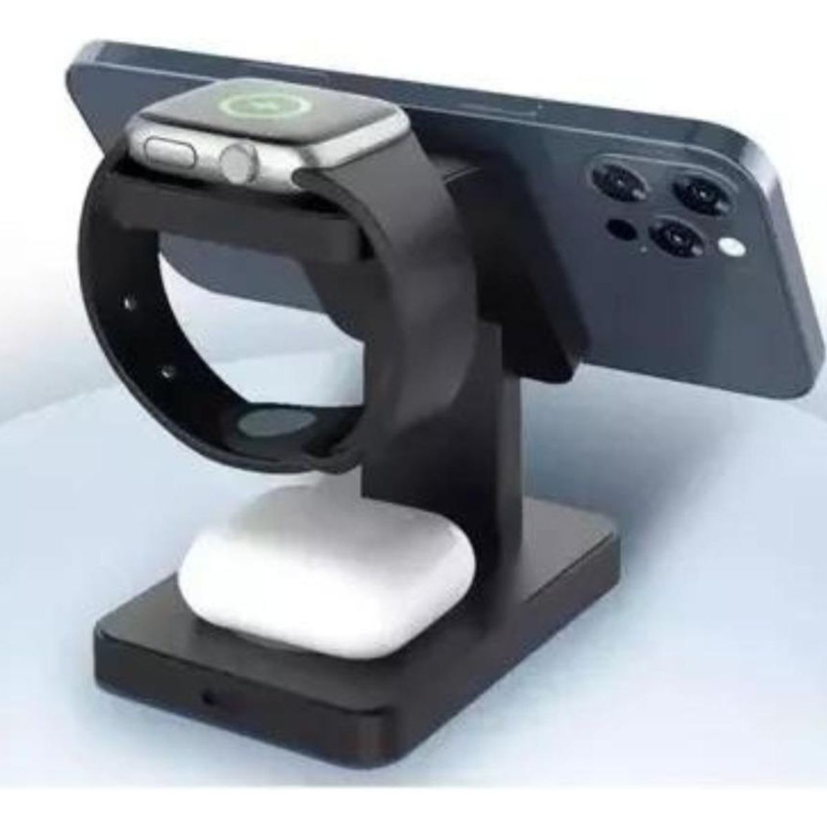 GENERICO - Estación de Carga Inalámbrica 3 en 1 para Dispositivos Móviles