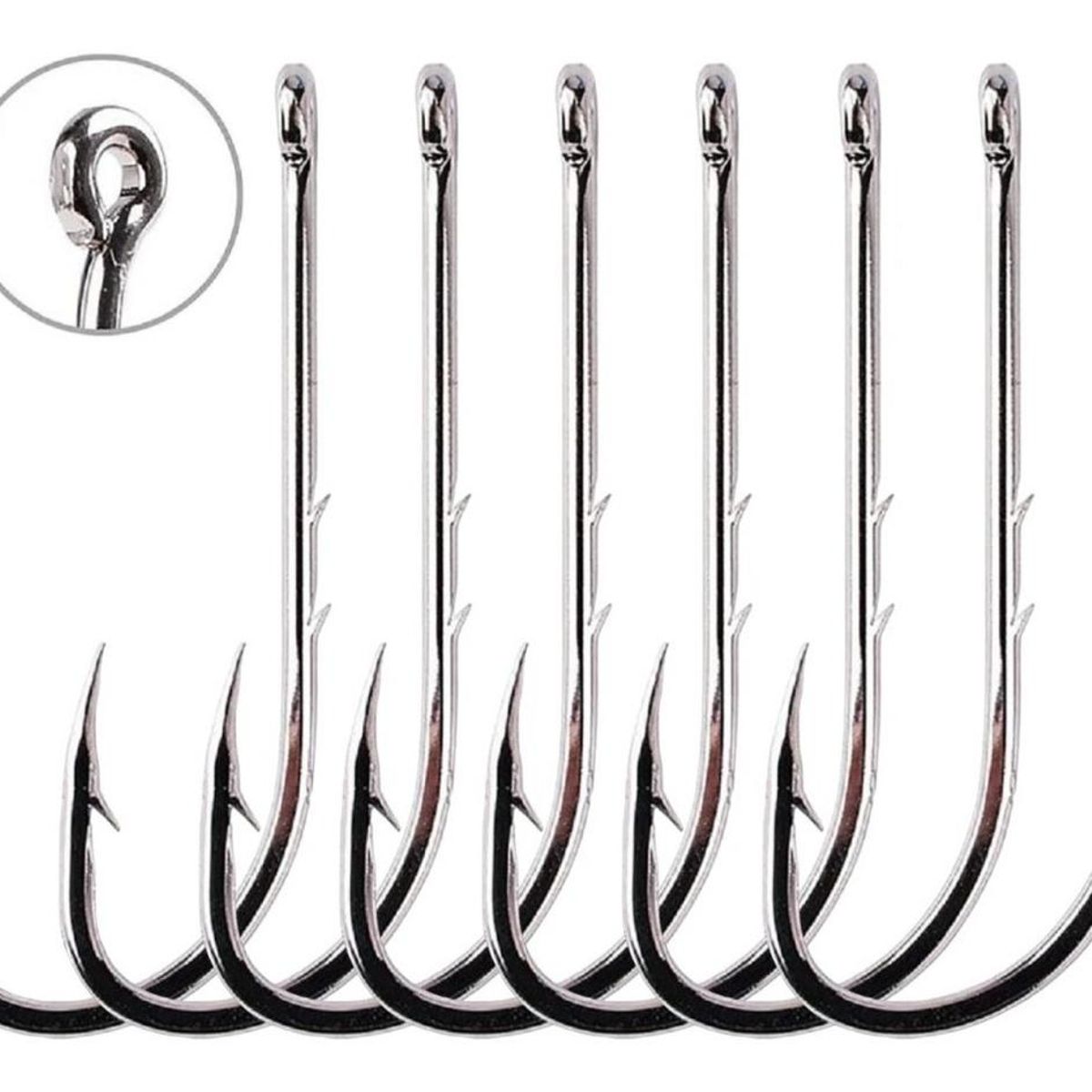 GENERICO - Set de 7 Anzuelos de Pesca de Acero Inoxidable 4