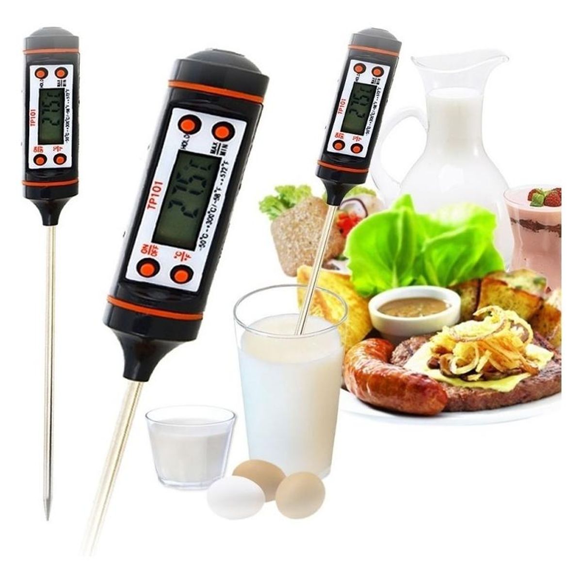 GENERICO - Termómetro Digital Preciso para Alimentos - Pack de 4