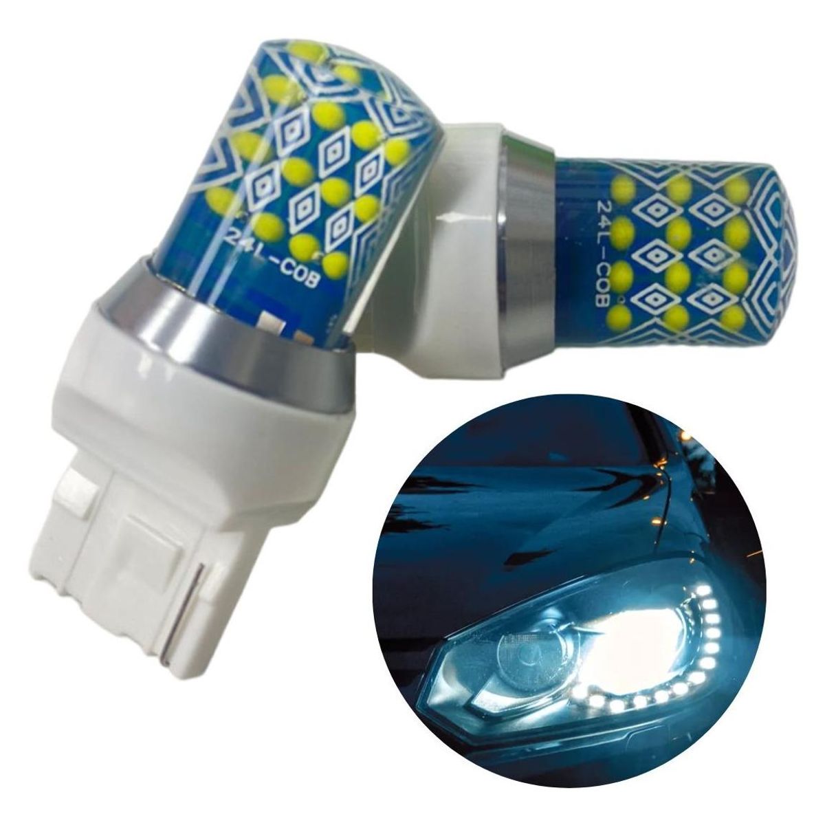 GENERICO - Par de Ampolletas LED T20 Siliconadas 12V para Autos