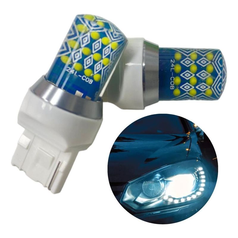 GENERICO - Par de Ampolletas LED T20 Siliconadas 12V para Autos
