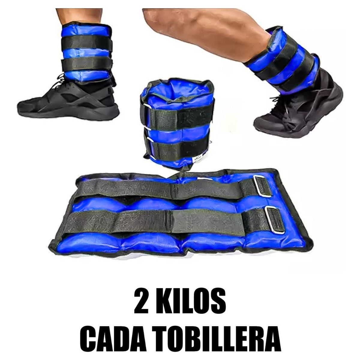 GENERICO - Pesas de Tobillo y Muñeca de 2kg - Entrenamiento Efectivo