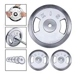 GENERICO - Pack 2 Discos Preolímpicos Cromados de 5 Kg Cada Uno