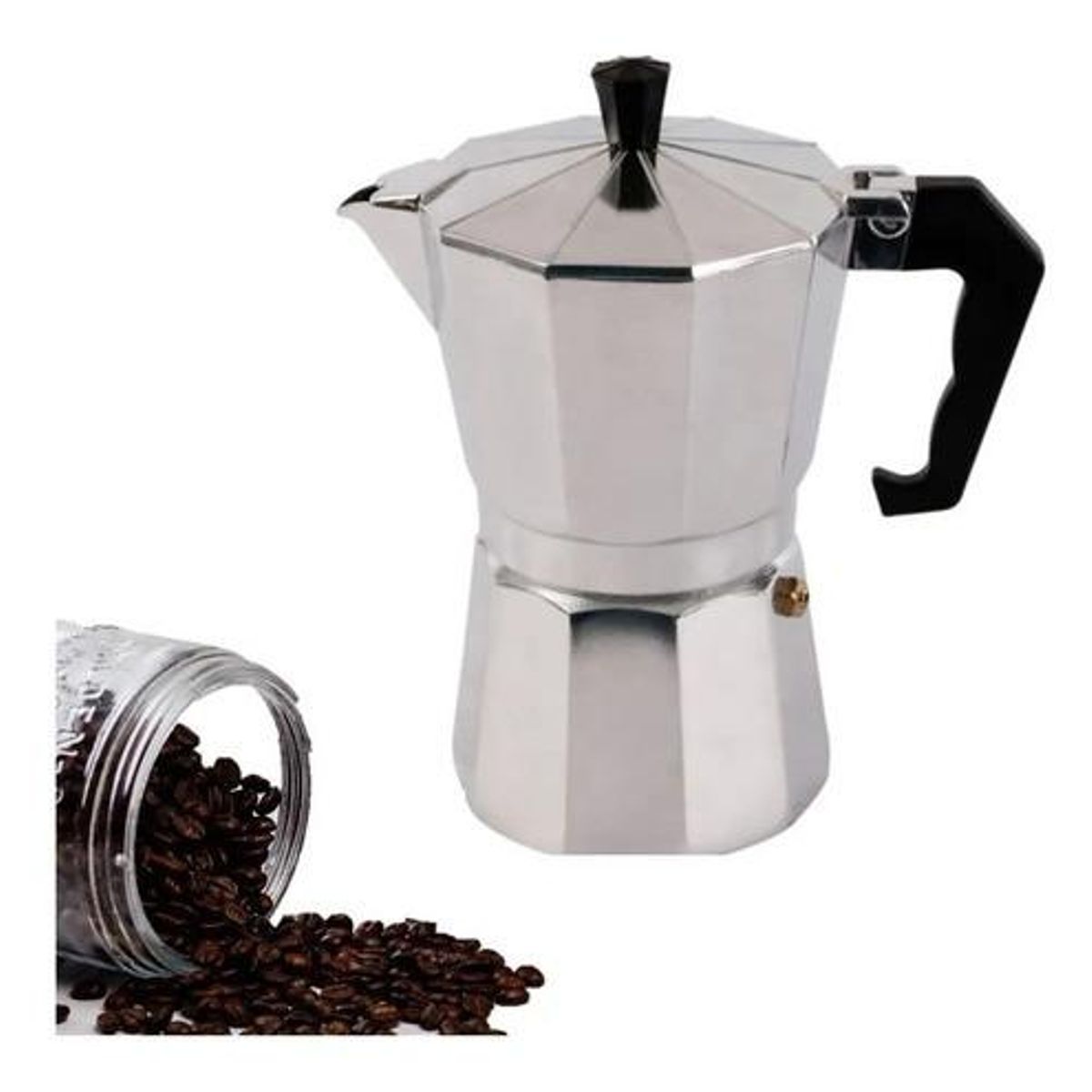 GENERICO - Cafetera Italiana Portátil para 3 Tazas Color Plateado