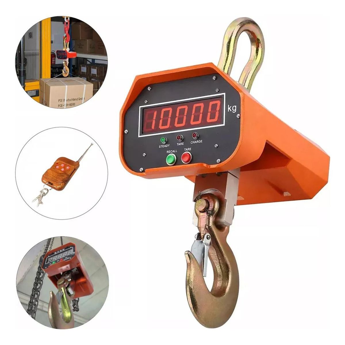 GENERICO - Balanza Digital Colgante Industrial 10 Toneladas