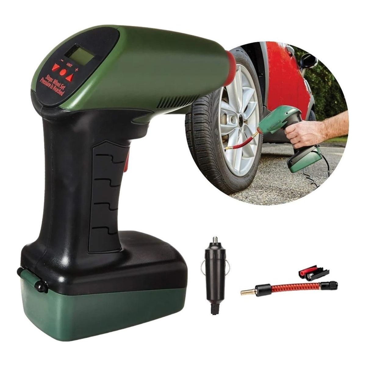 GENERICO - Compresor de Aire Portátil 12V para Automóvil con LED