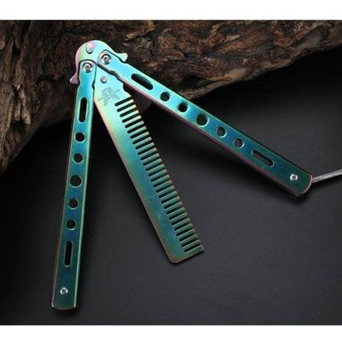 GENERICO - Cuchillo Mariposa Práctico con Mango de Acero Inoxidable