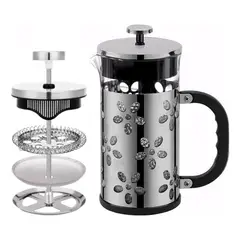 GENERICO - Cafetera Prensa Francesa de Vidrio 1L con Malla Inoxidable