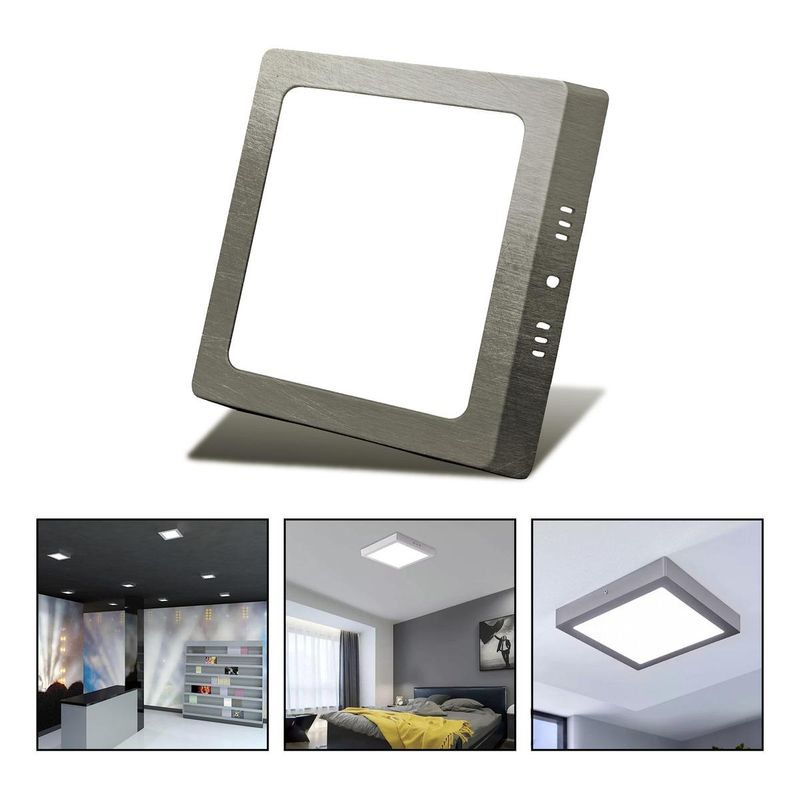 GENERICO - Foco LED Cuadrado de 18W para Techo - Luz Fría