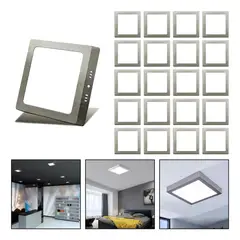 GENERICO - Foco LED Plafón Cuadrado 12W Luz Fría 6500K para Interior