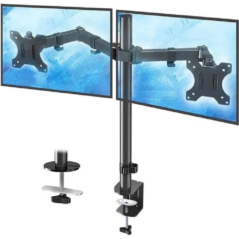 GENERICO - Soporte de Monitor Doble Ajustable para Escritorio 13-27"