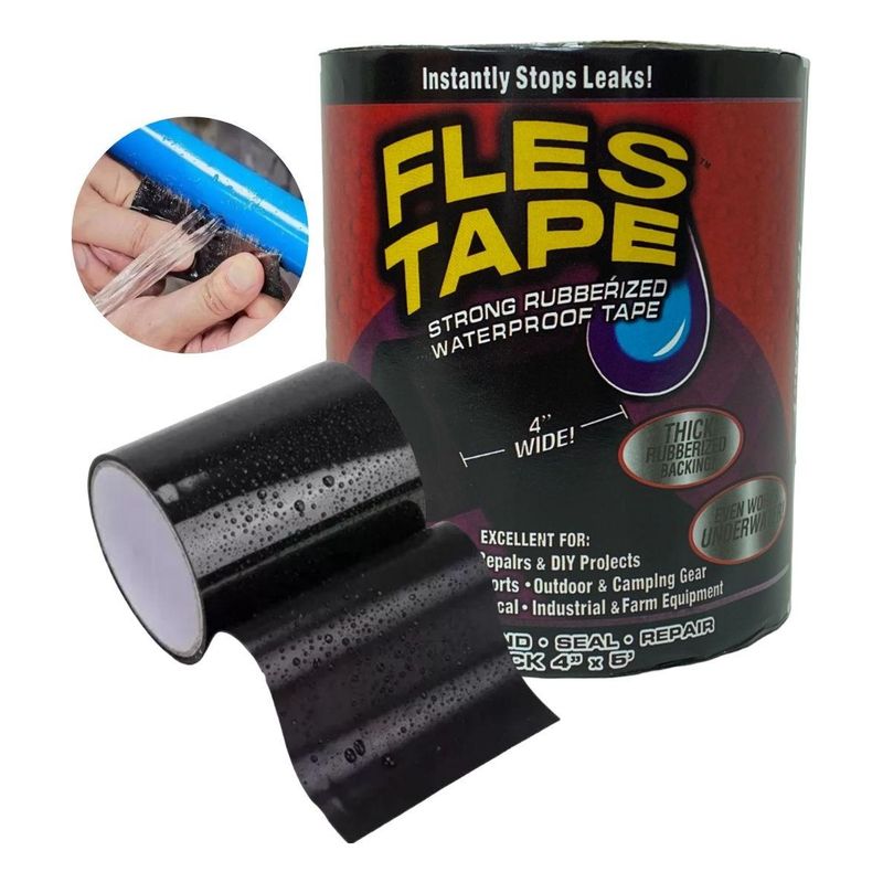 GENERICO - Cinta Adhesiva Impermeable Fles Tape 15 m x 10 cm