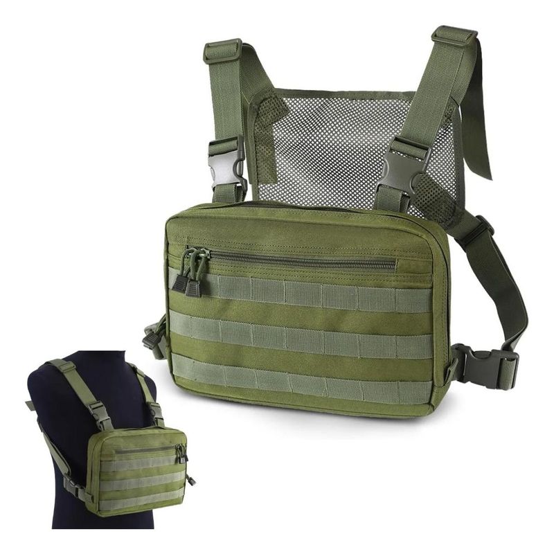 GENERICO - Chaleco Táctico Adaptable con Pouch para Actividades al Aire Libre