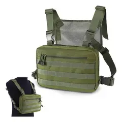 GENERICO - Chaleco Táctico Adaptable con Pouch para Actividades al Aire Libre