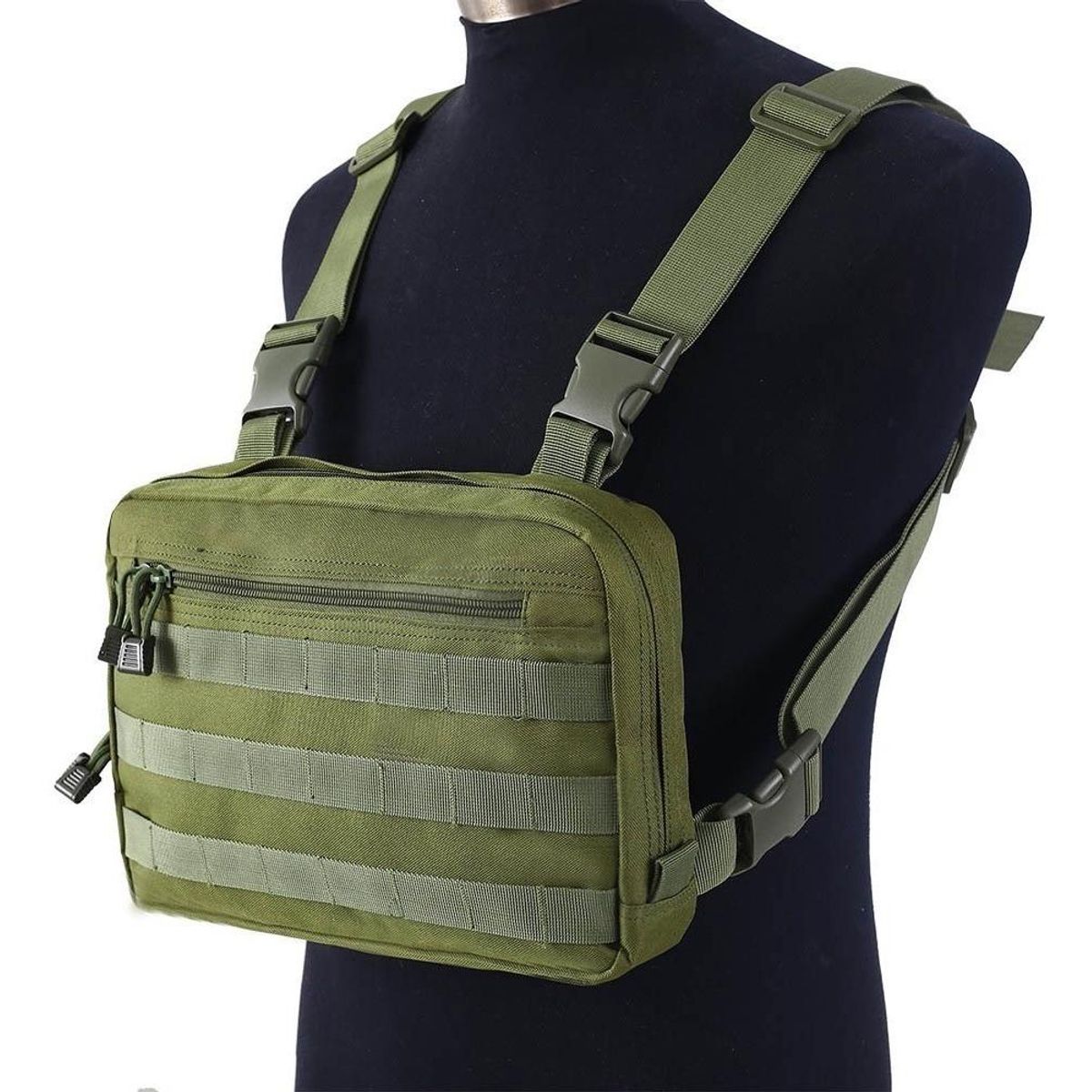 GENERICO - Chaleco Táctico Adaptable con Pouch para Actividades al Aire Libre