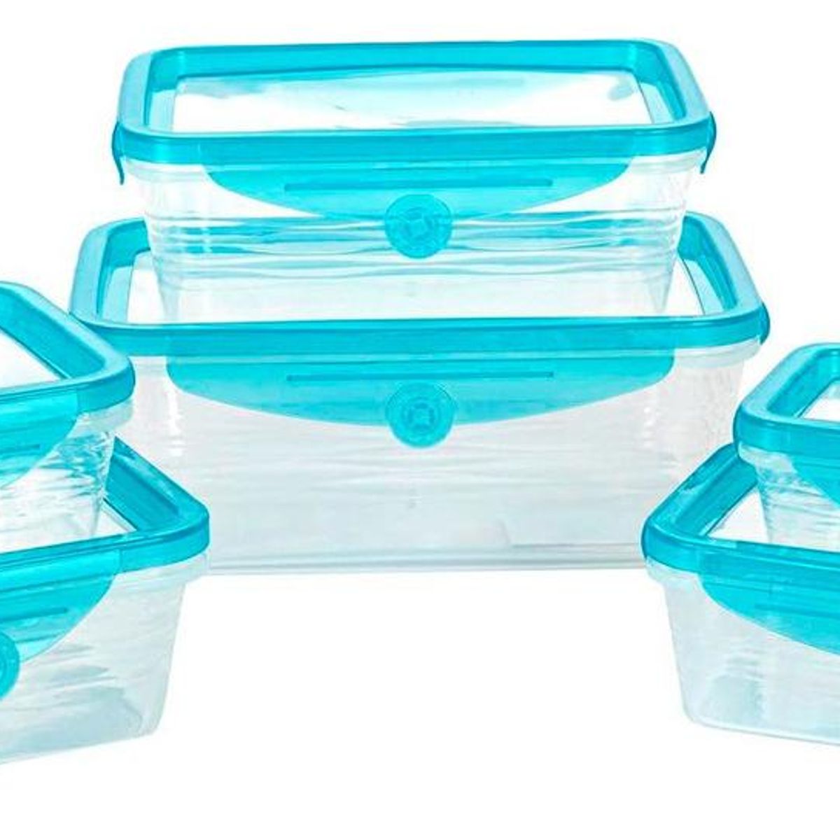 GENERICO - Pack de 6 Recipientes Herméticos con Tapa de Silicona