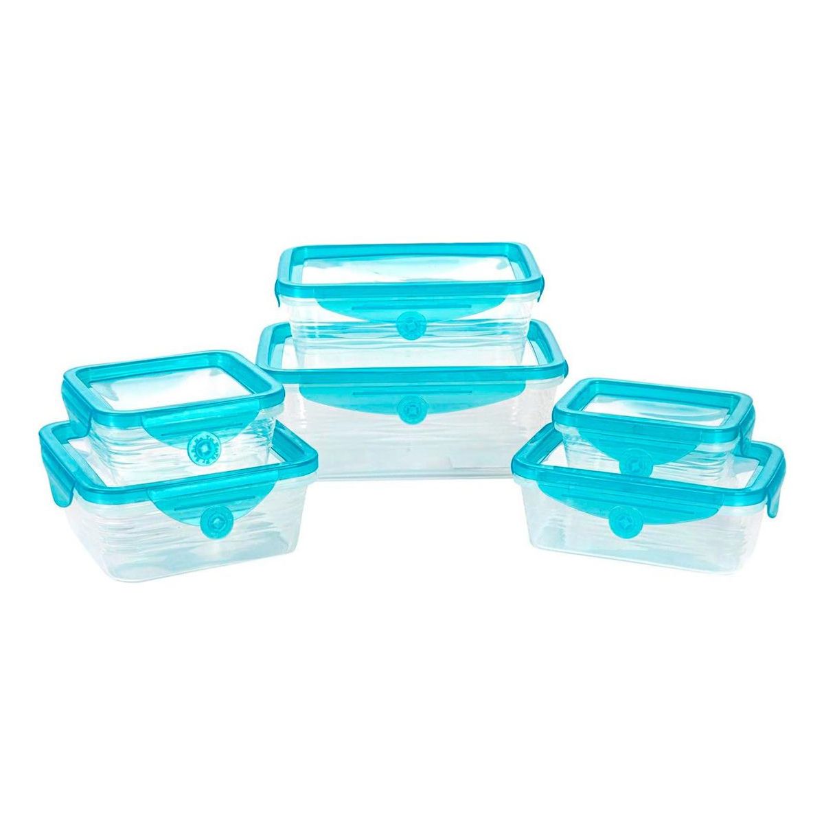 GENERICO - Pack de 6 Recipientes Herméticos con Tapa de Silicona