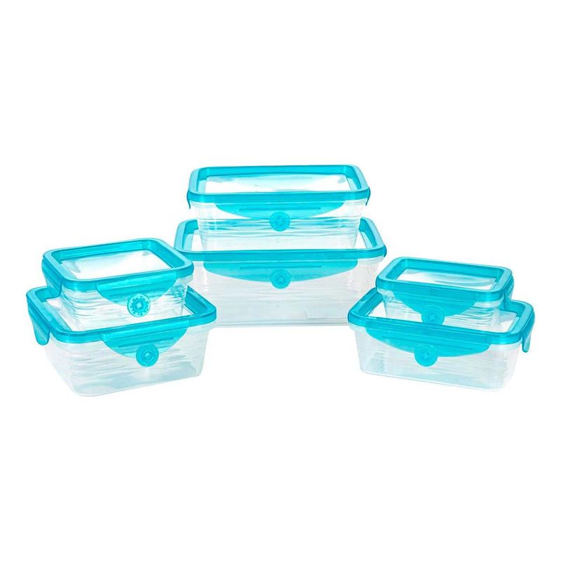 GENERICO - Pack de 6 Recipientes Herméticos con Tapa de Silicona