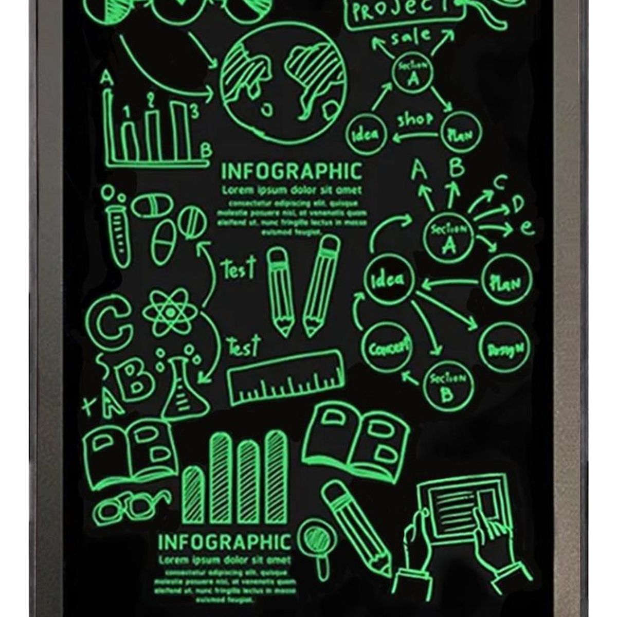GENERICO - Tablero Mágico 20&apos Pizarra LCD para Dibujo y Notas
