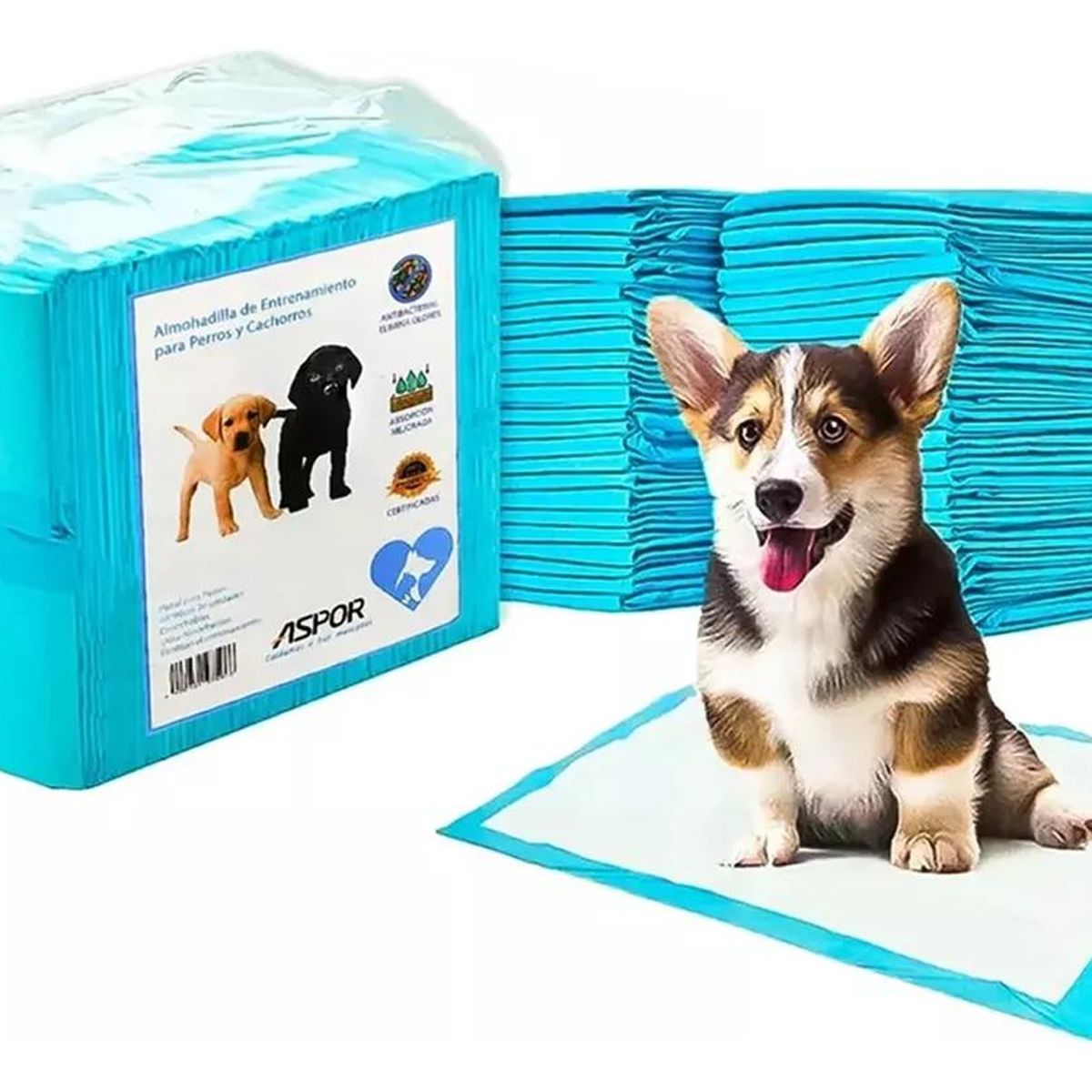 GENERICO - Pañales Desechables para Entrenamiento de Mascotas 60x60cm - 40 Unidades