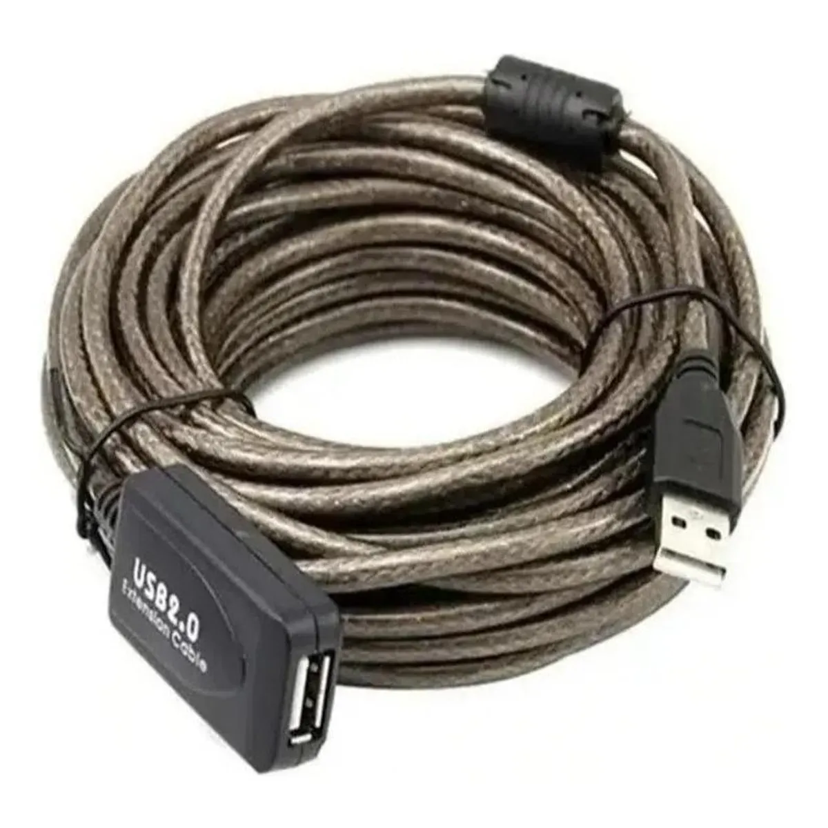 GENERICO - Cable USB 20 de Extensión Activo 5 Metros Marrón Oscuro