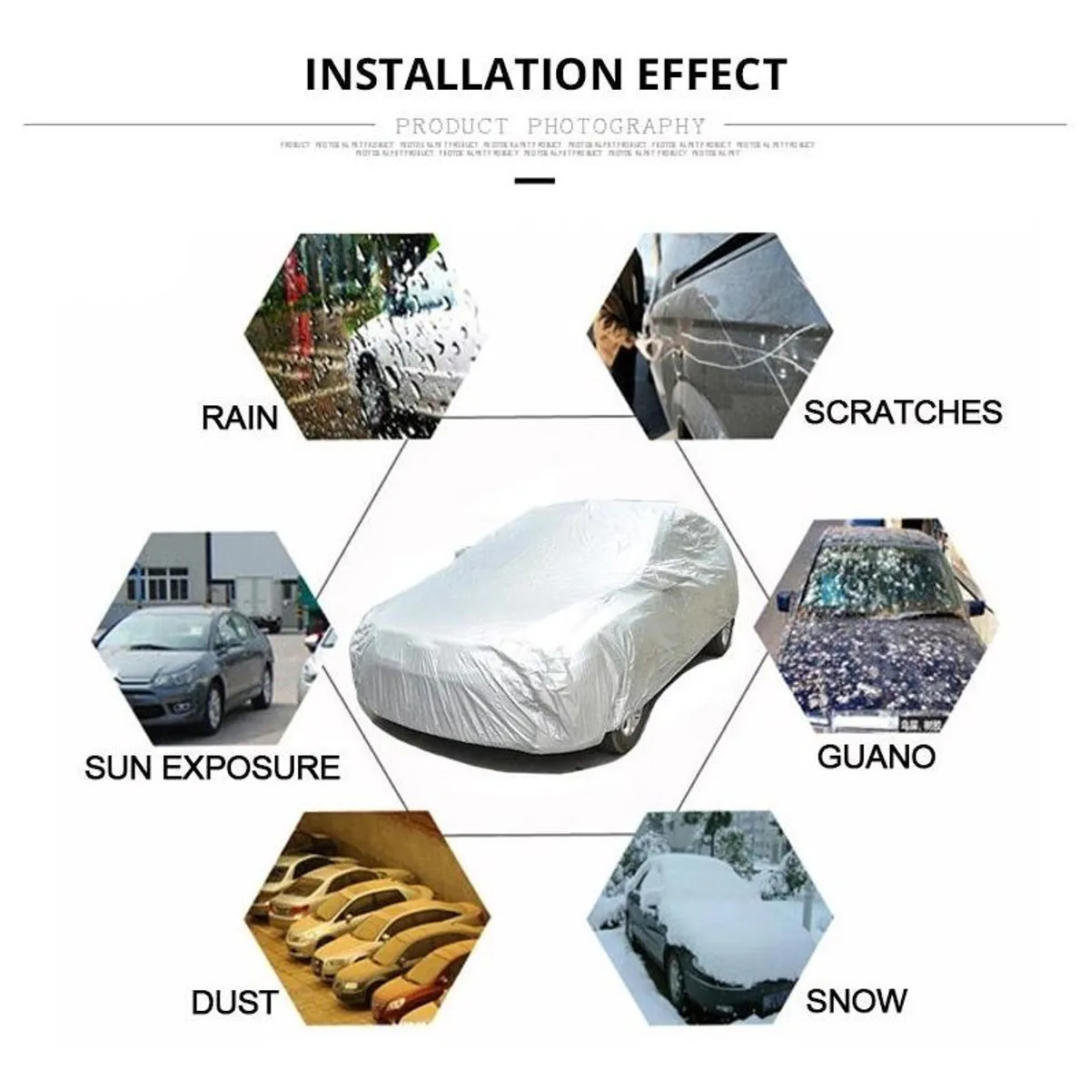 GENERICO - Cobertor Impermeable para Auto y Camioneta - Tamaño S