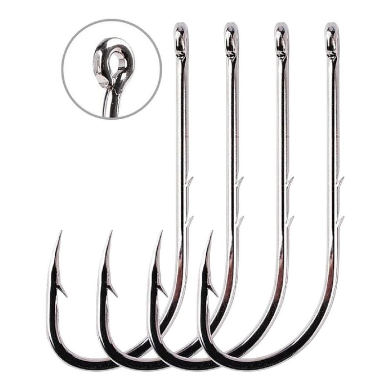 GENERICO - Kit de Anzuelos de Pesca de Acero de Alto Carbono - Set de 4